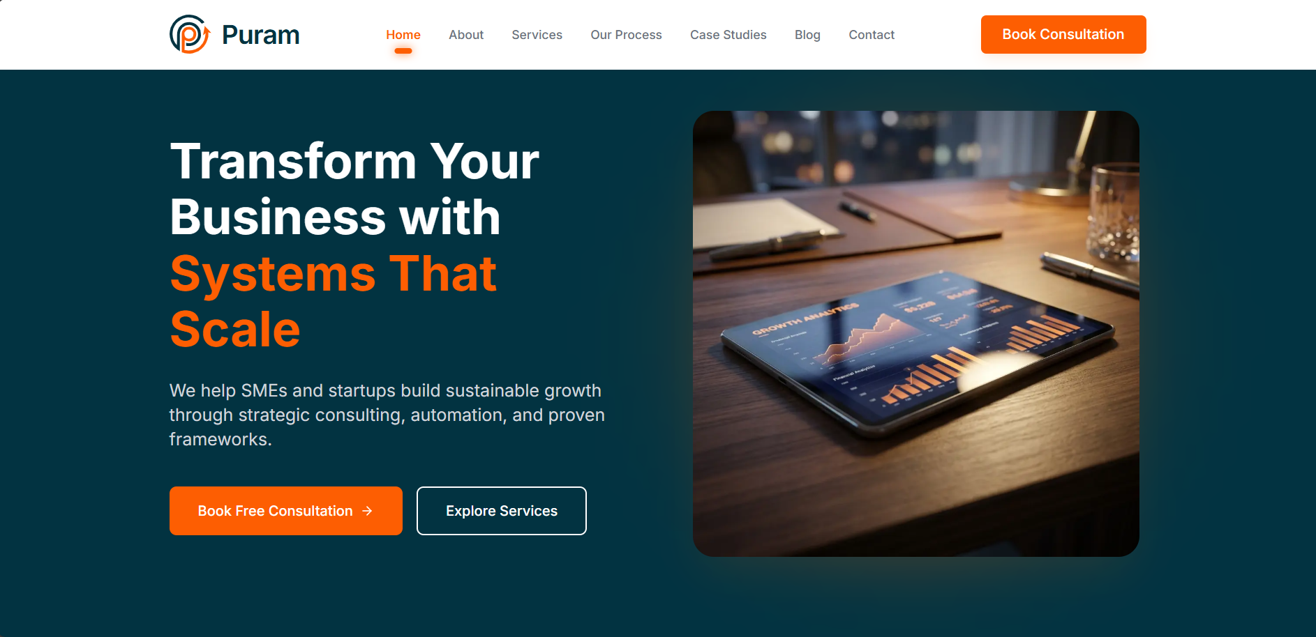 Puram Consultancy - Full-Stack Business Platform