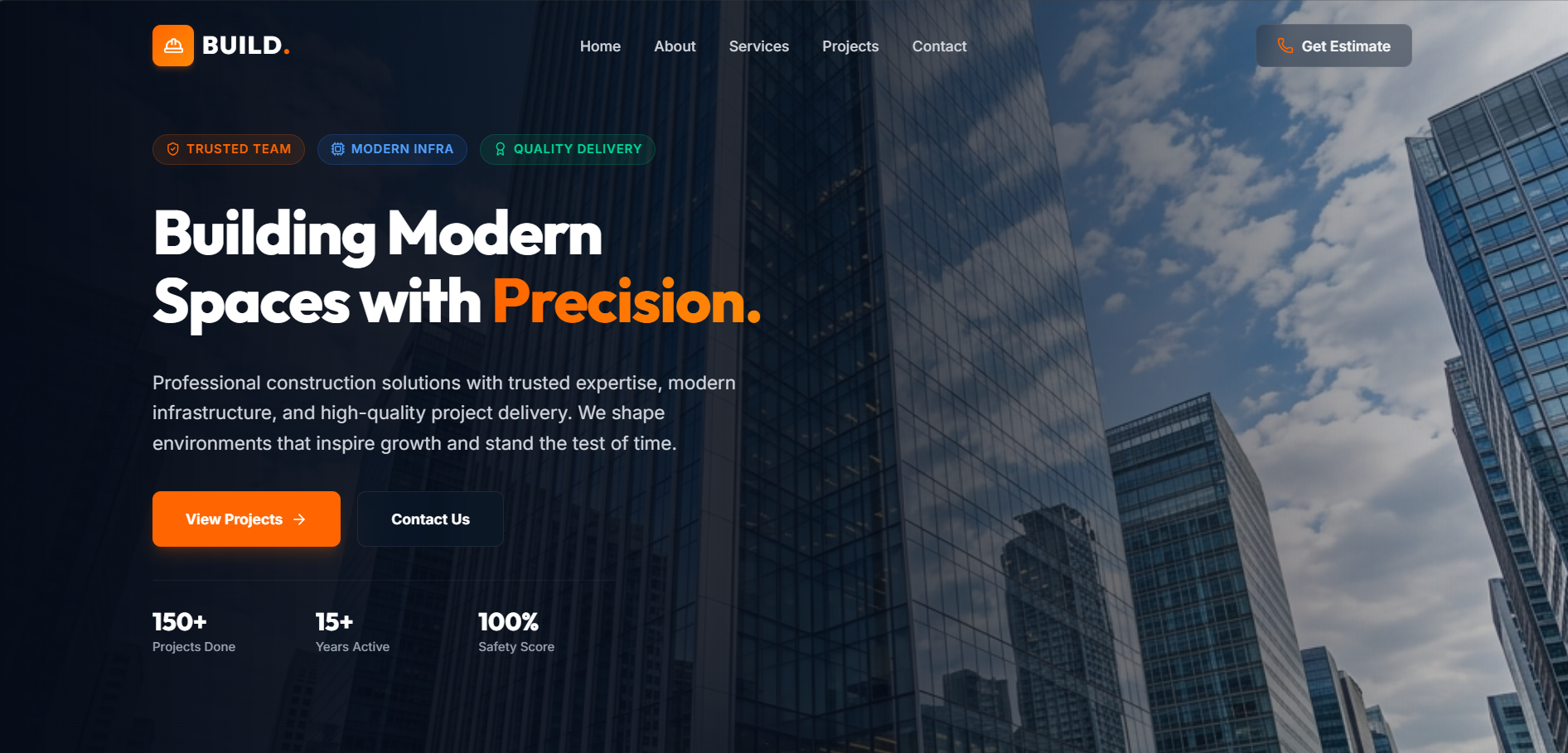 BUILD Construction - Premium Corporate & Showcase Platform